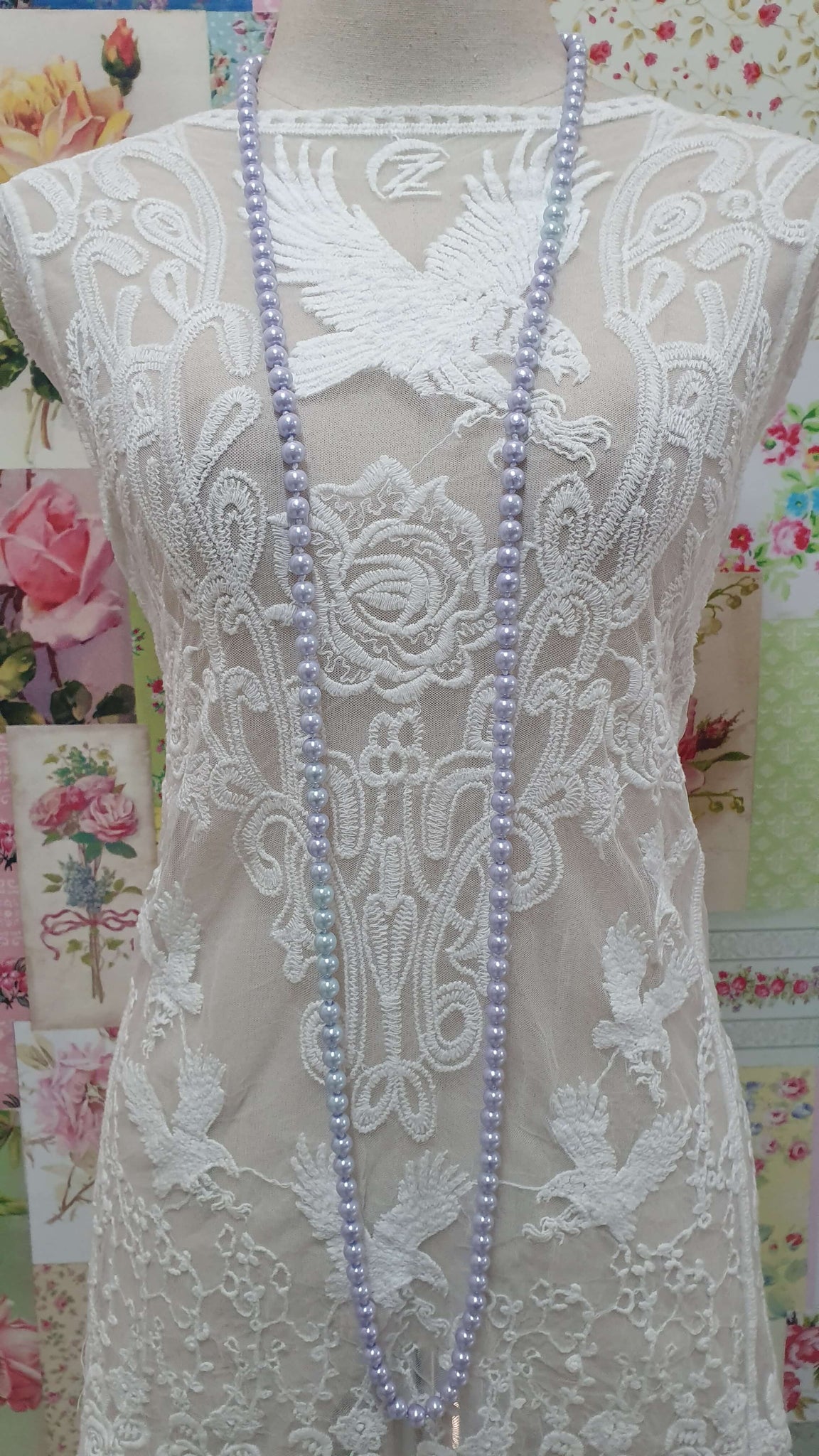 Lavender Pearl Necklace JU0229