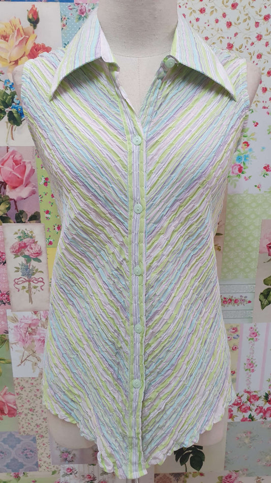 Lime Stripe Blouse BK0420