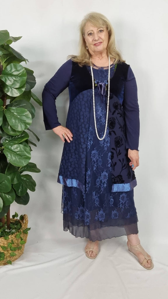 Zulily navy blue shop dress