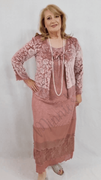 Pink Velvet 3-Piece Dress ML028