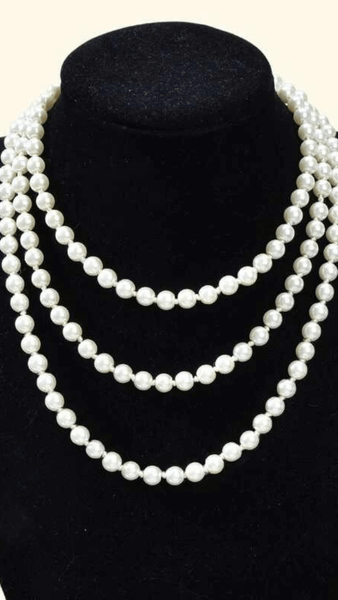 Cream Pearl Beads Necklace JU0220