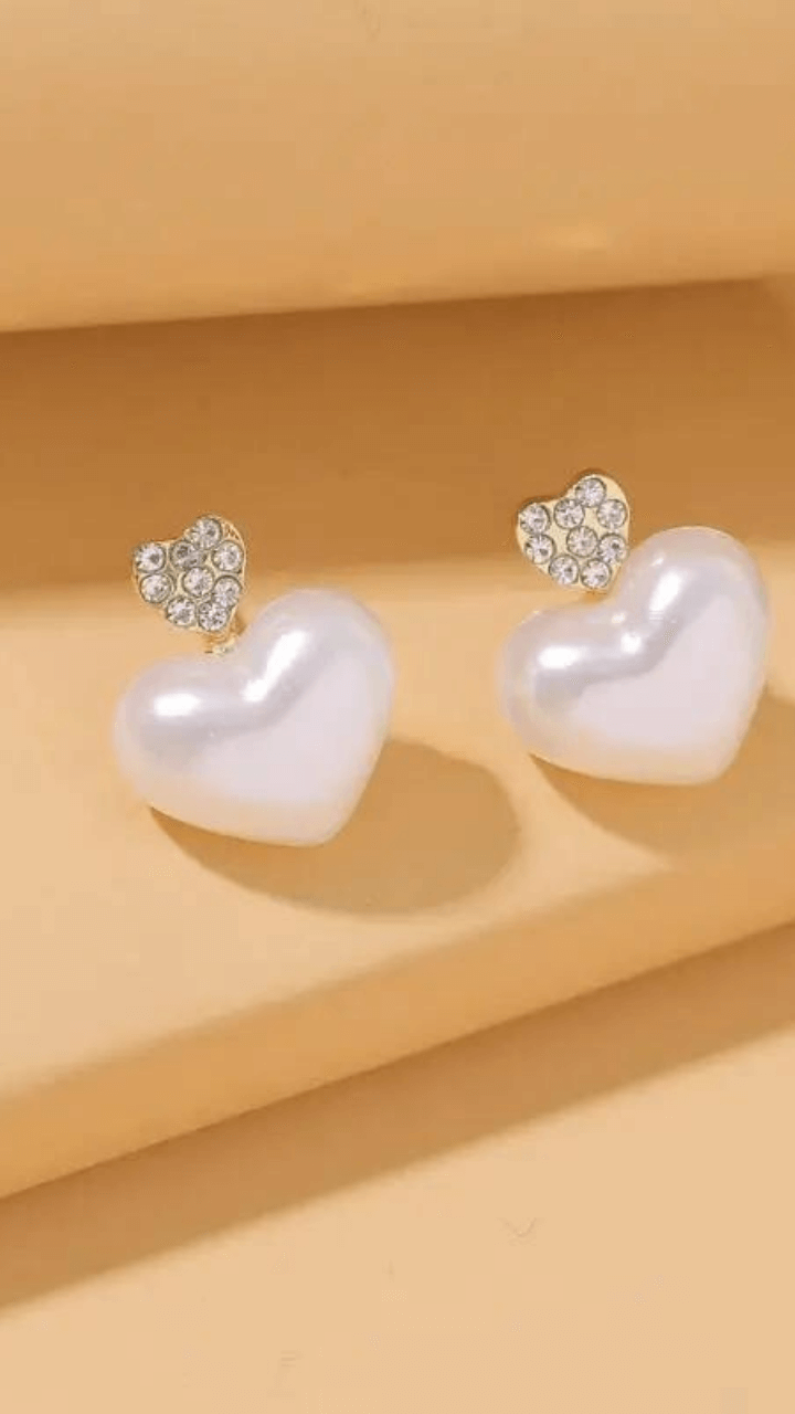 Pearl Heart Earring JU0275