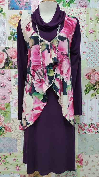 Plum Cowl Neck MD0209