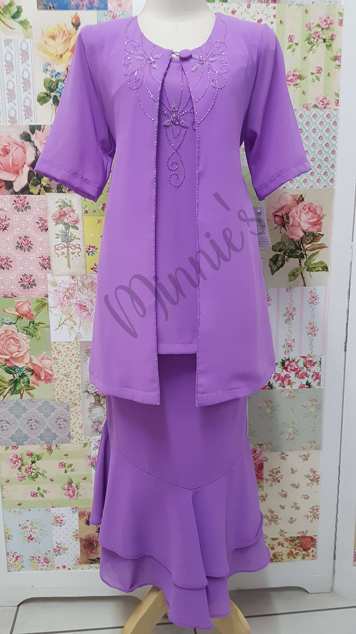 Lavender 3-Piece Skirt Set HE022