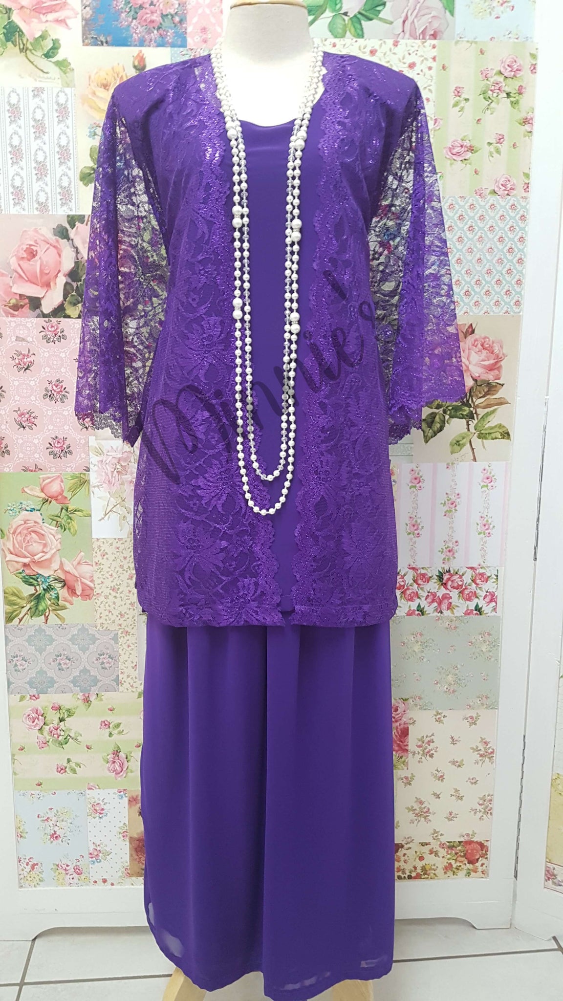 Purple 3-Piece Skirt Set BT043