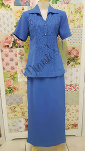 Blue 2-Piece Skirt Set BK048
