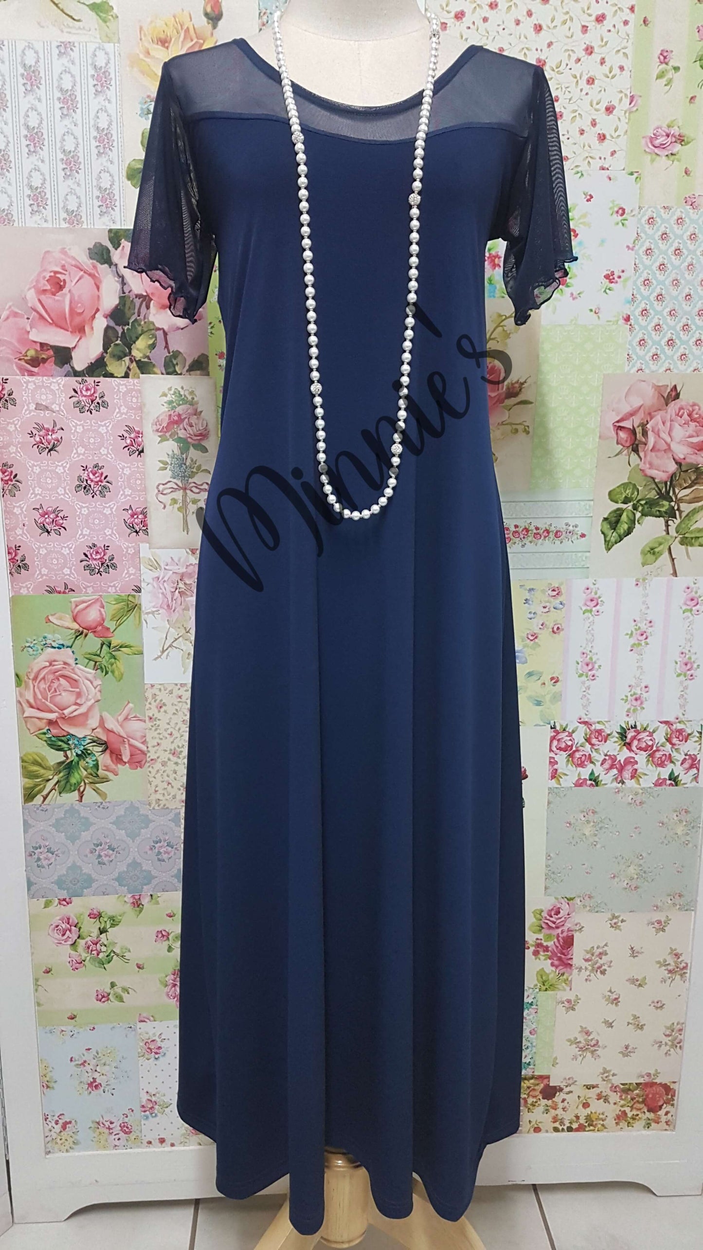 Navy Blue 2-Piece Dress Set SH071