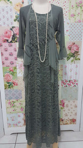 Olive Green 3-Piece Dress Set MB0220