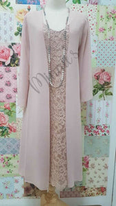 Blush Pink Lace 2-Piece Dress Set NA0103