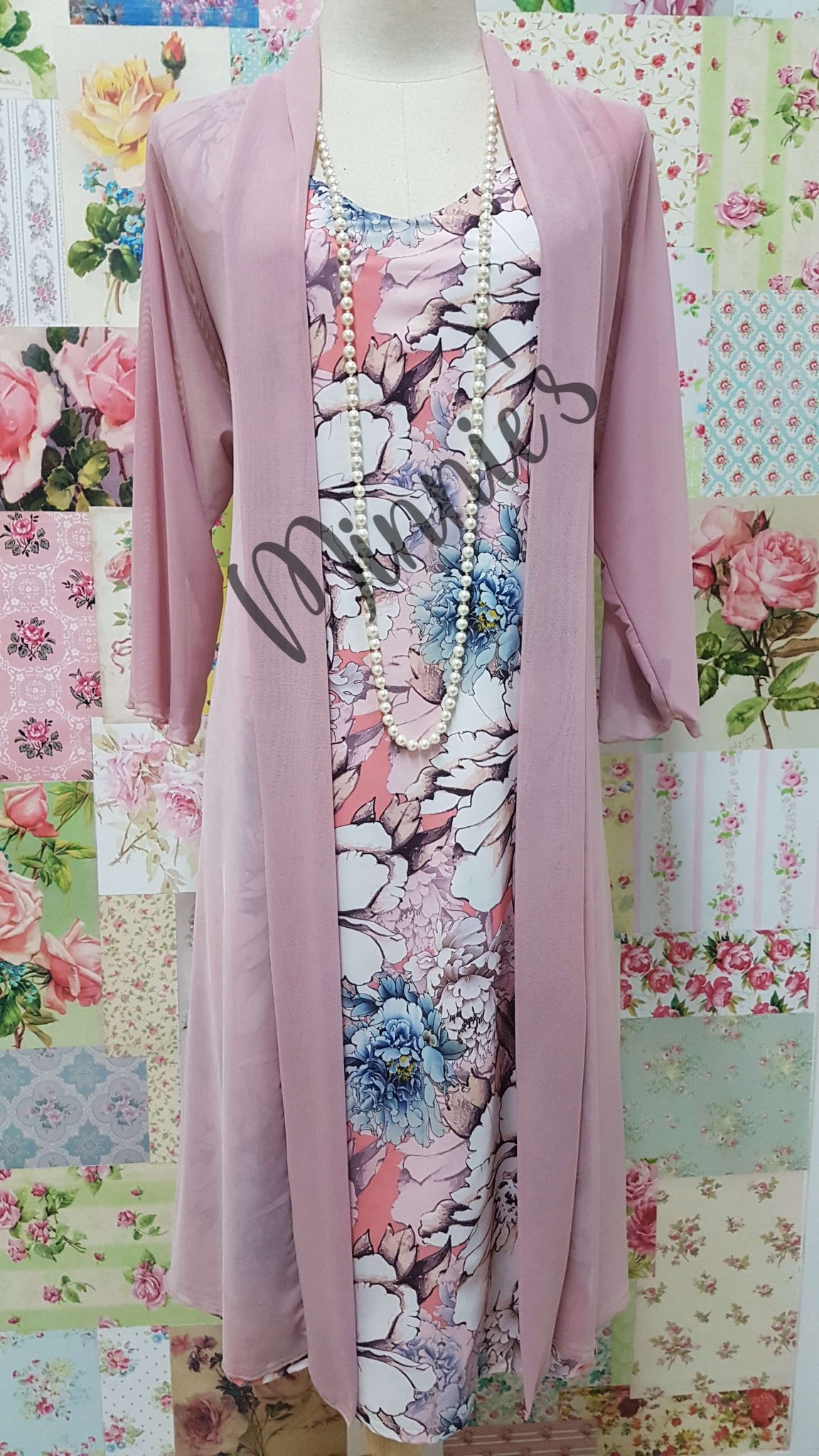 Dusty Pink 2-Piece Dress Set NA0101
