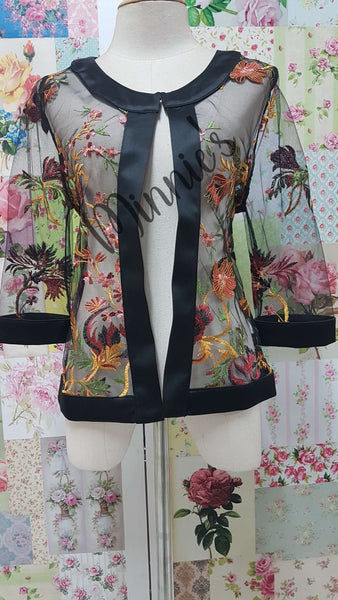 Oriental Floral Tulle Jacket NA0111