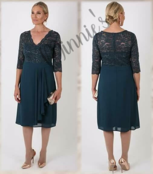 Mauve Lace & Chiffon Dress NA0105