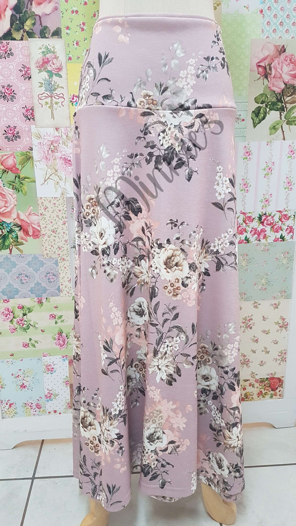 Pink Floral Skirt SH013