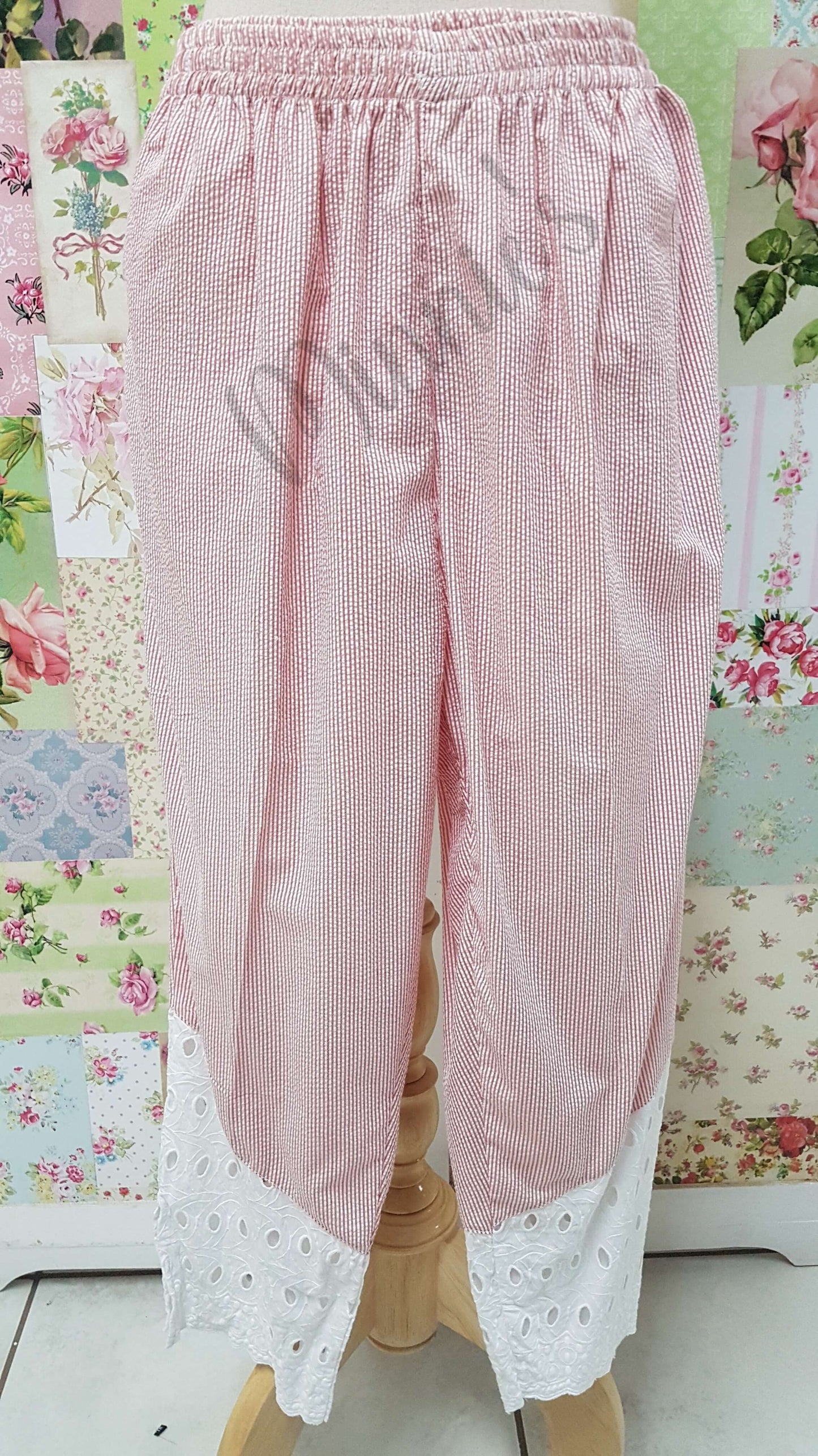 Red & White 2-Piece Pants Set BS0152