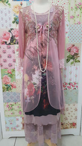 Dusty Pink 3-Piece Dress Set ML0292
