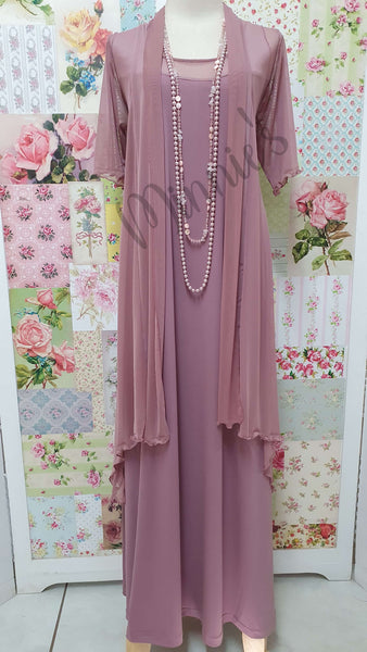 Dusty Pink 2-Piece Dress Set SH022