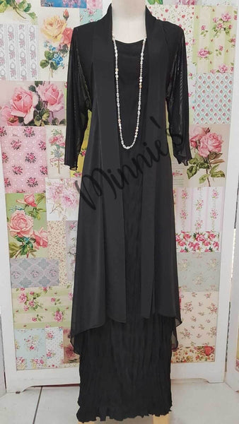 Black 2-Piece Dress Set LR0163