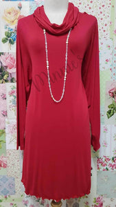 Red Cowl Neck MD002