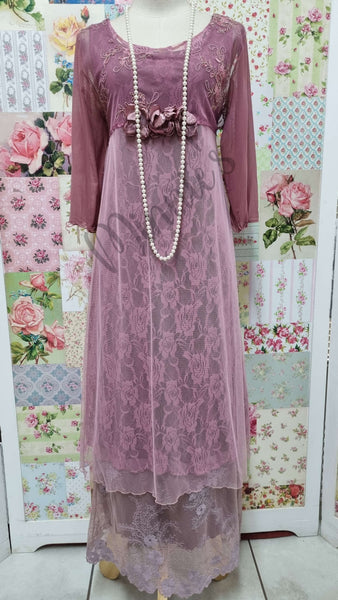 Dusty Pink 3-Piece Dress Set ML0123