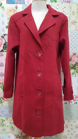 Red Melton Jacket BU0448