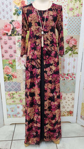 Black & Pink Printed Over Dress SH0121