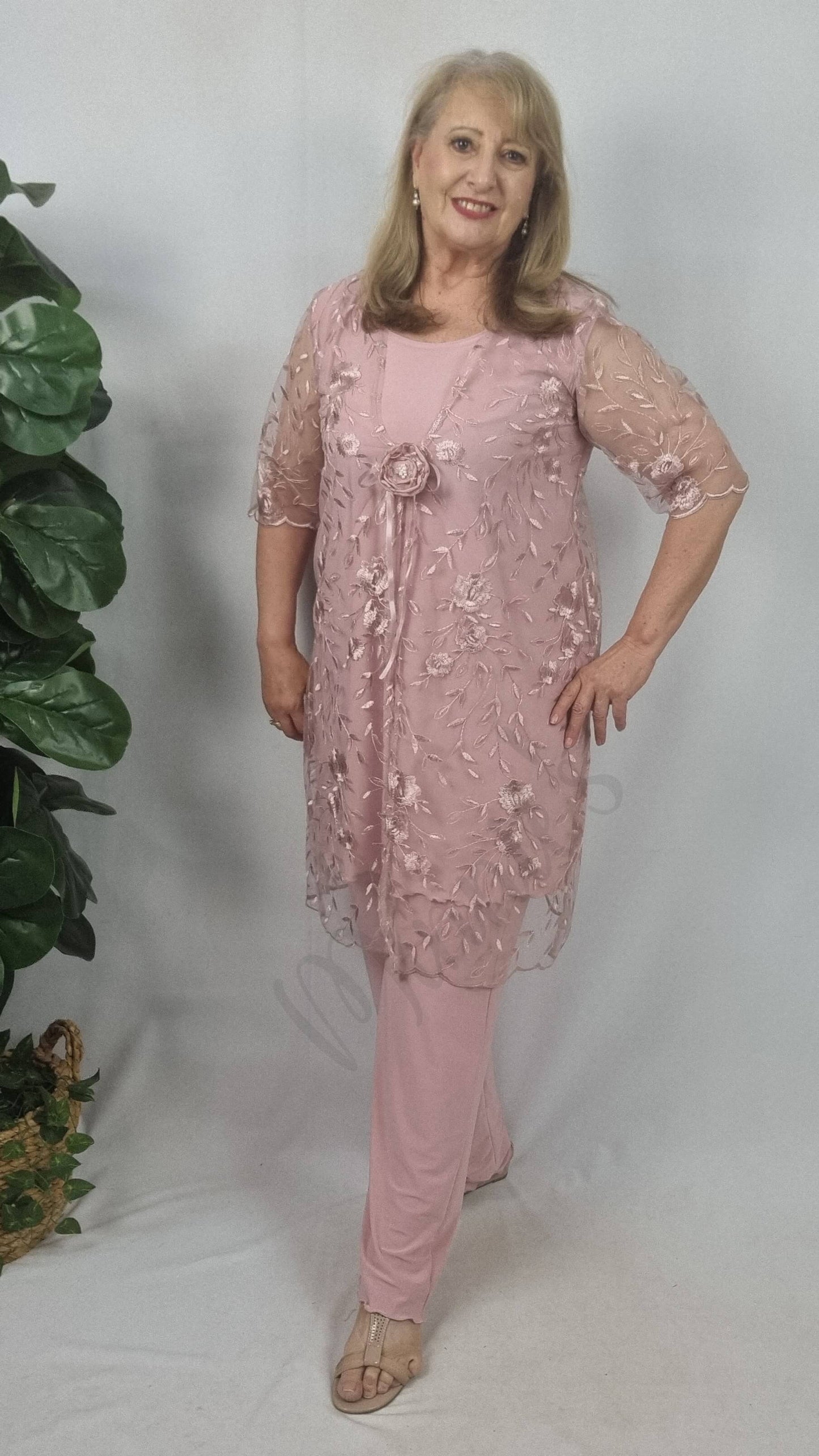 Soft Pink 3-Piece Pants Set LR0683