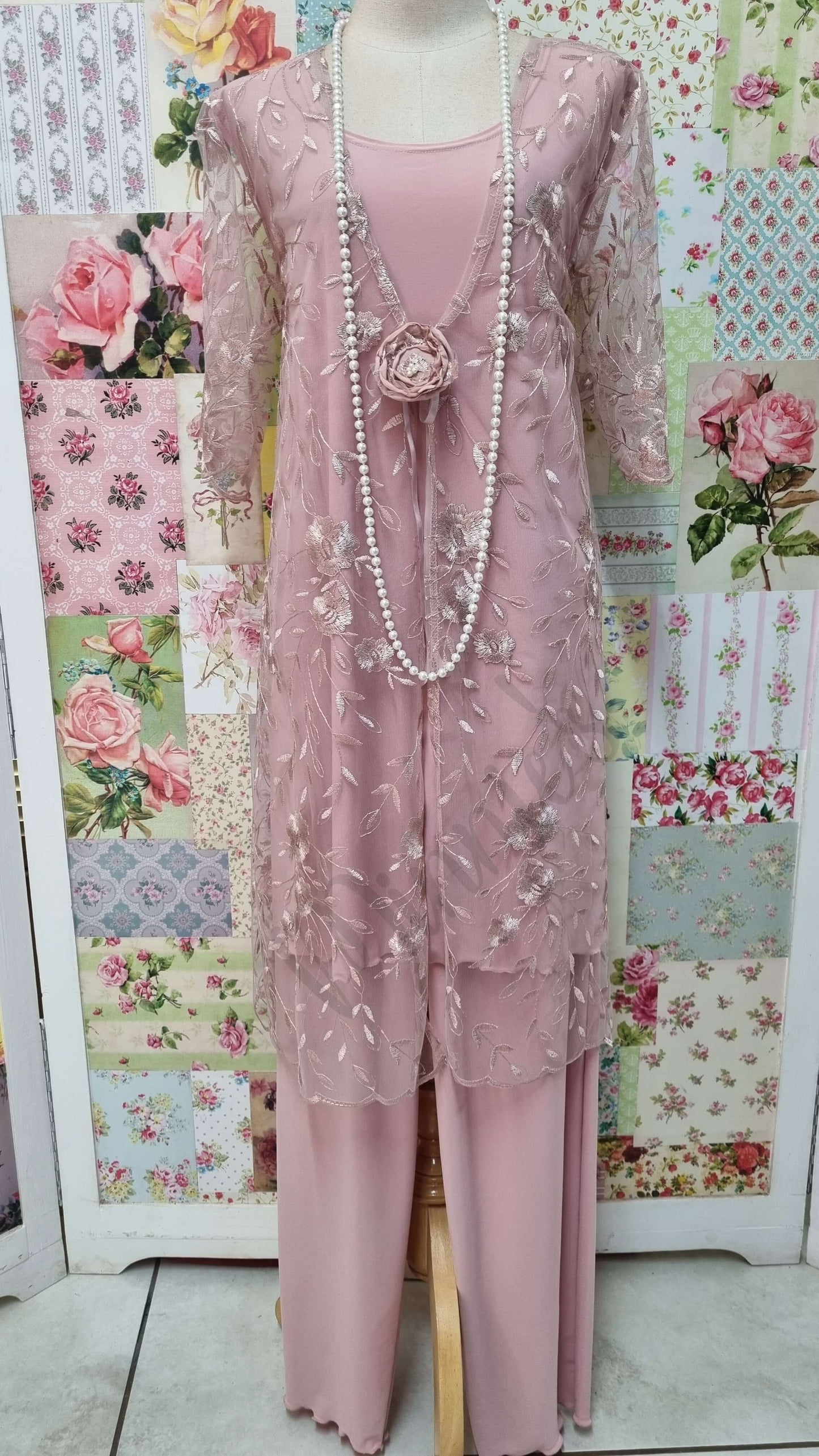 Soft Pink 3-Piece Pants Set LR0683