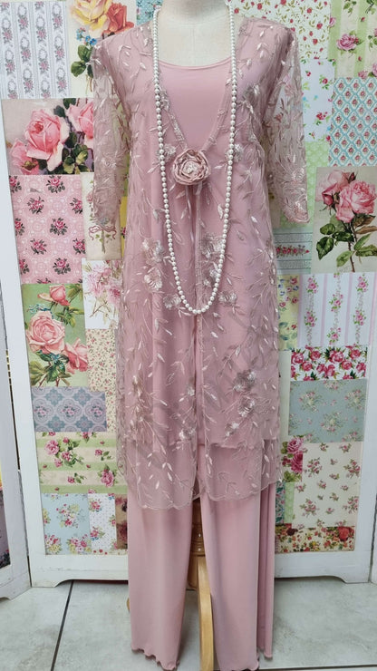 Soft Pink 3-Piece Pants Set LR0683